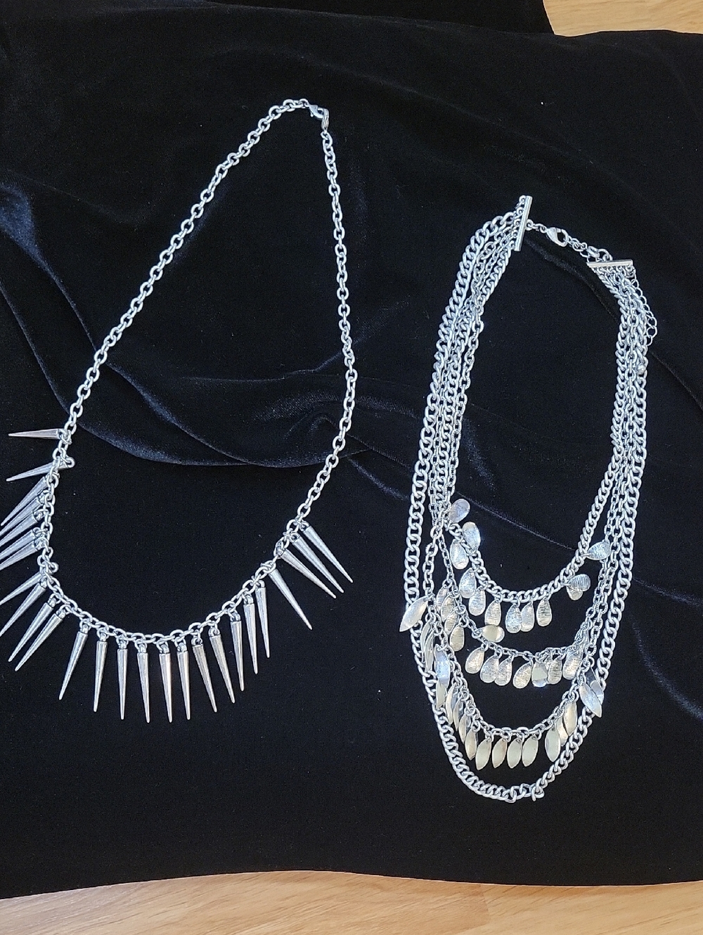 Premier Designs Silver-Tone Multi-Chain Pendant Necklaces